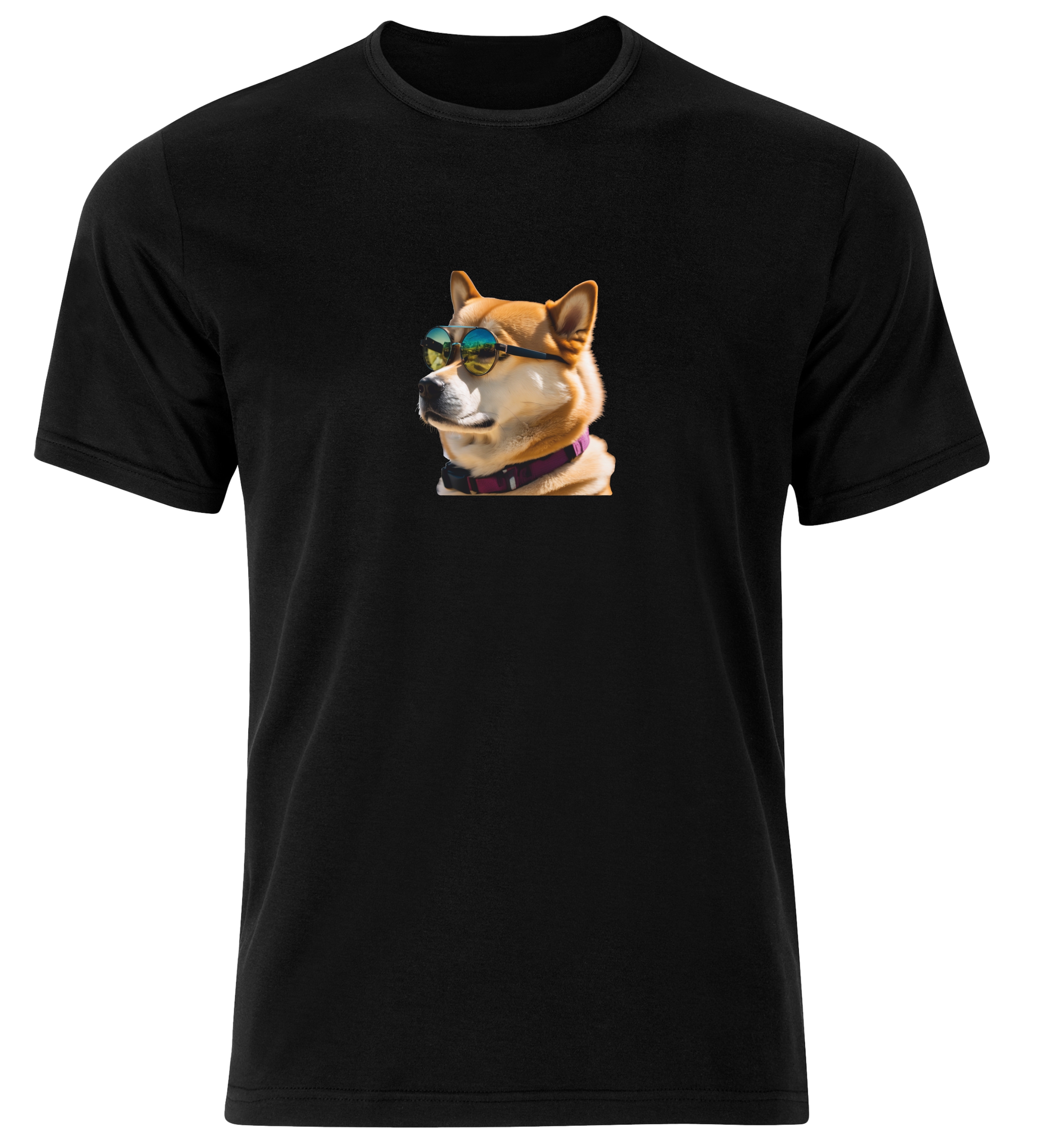 Unisex tričko s potiskem hlavy psa s brýlemi